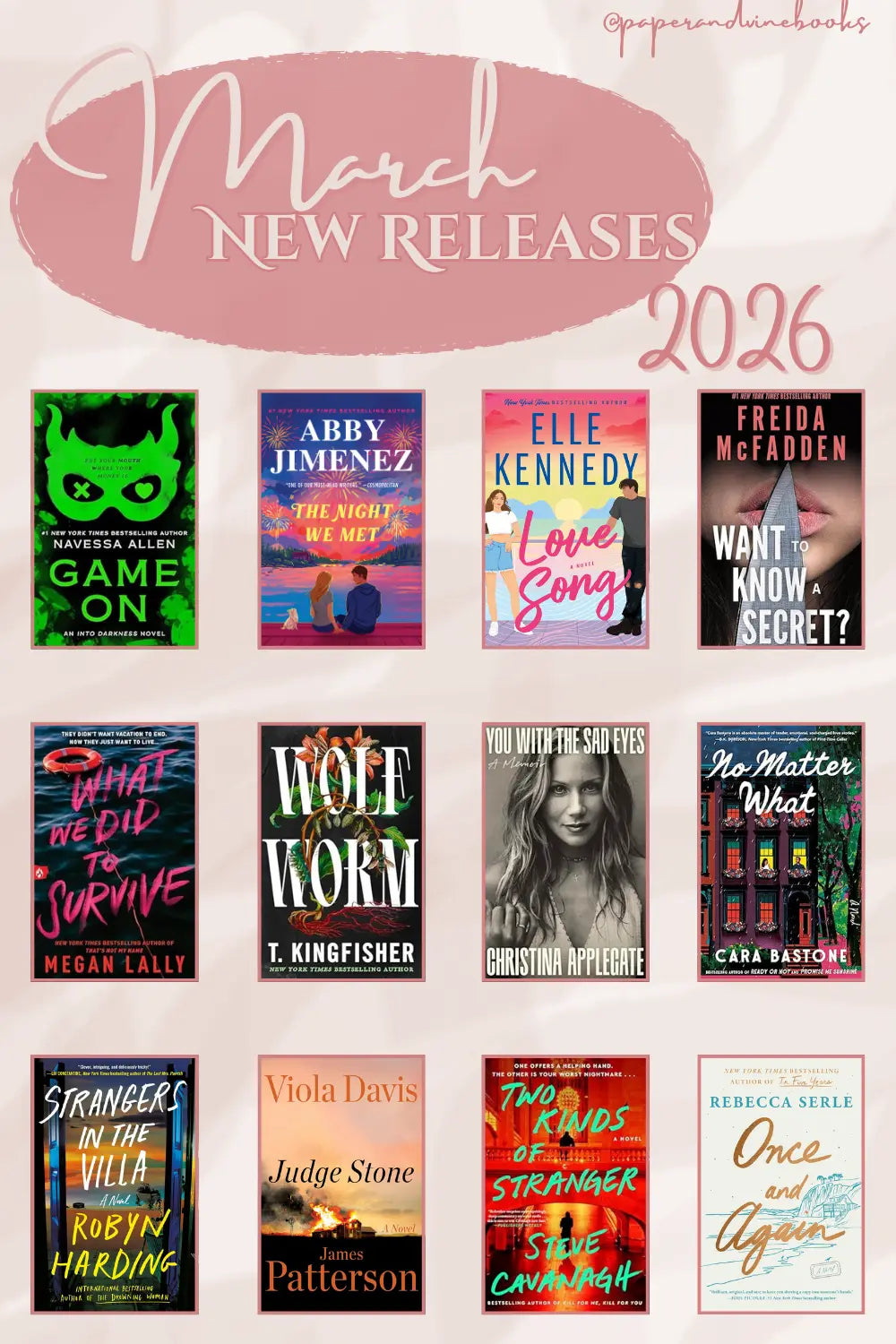 Picture of march new releases we are excited about
