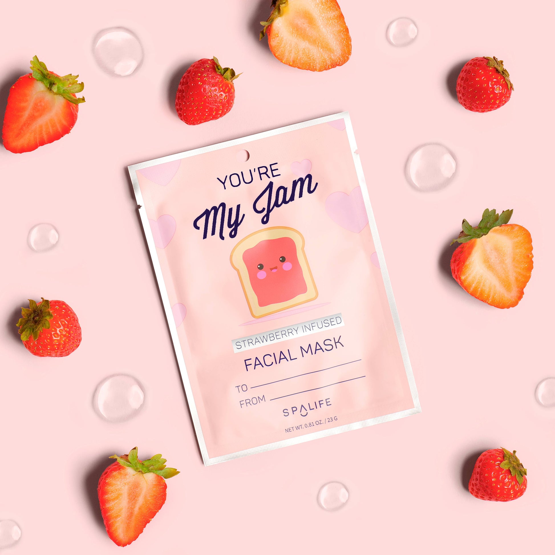 You're My Jam & Let's Avocuddle Valentine's Face Masks, 6-Pack - cute couple-themed skincare masks