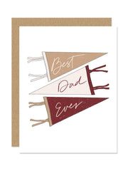 Best Dad Ever Pennant Flag Father's Day Card