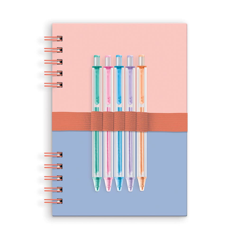 Coral & Salt Water Split-Spiral Notebook & Pen Set