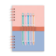 Coral & Salt Water Split-Spiral Notebook & Pen Set