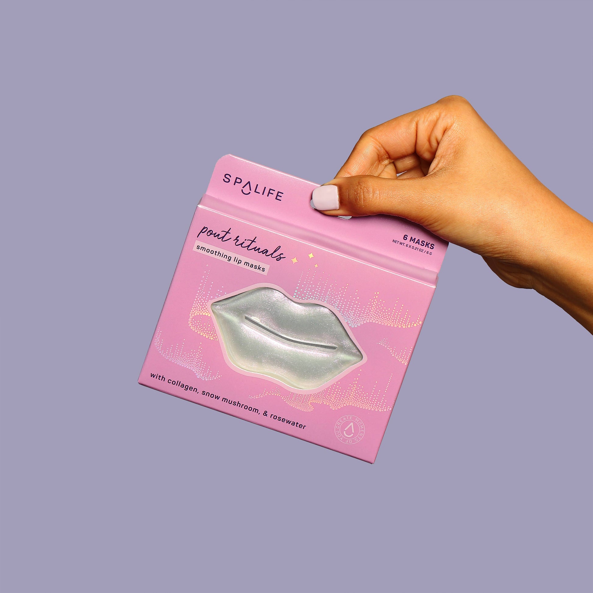 Pout Rituals Smoothing Hydrogel Lip Masks, 8 Pairs for smoothing, moisturizing lips