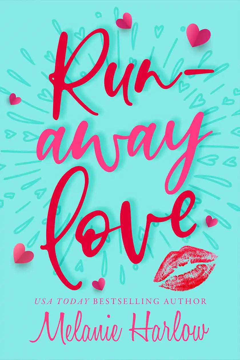 Runaway Love perfume bottle: sleek glass, pink gradient, gold cap, elegant packaging, feminine fragrance.
