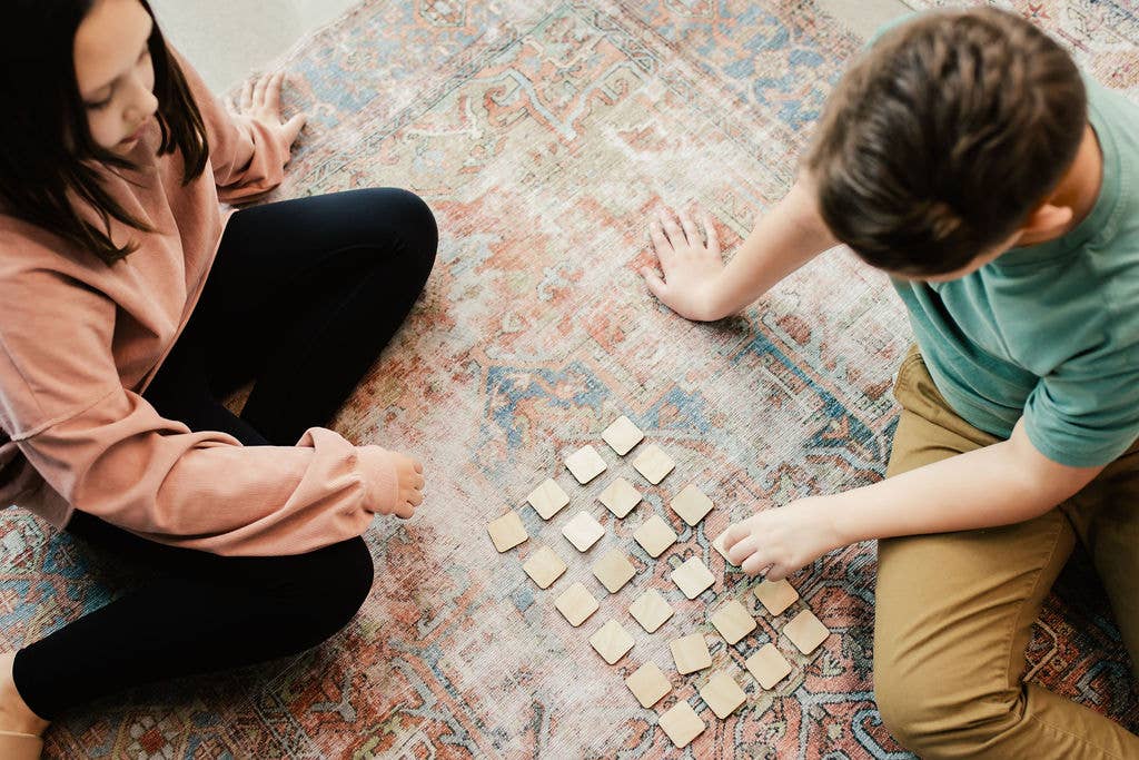 Wooden State Memory Matching Game, Brainteaser: Texas edition with durable, handcrafted pieces for kids and adults