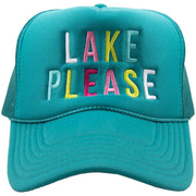 Lake Please Foam Snapback Trucker Hat: Deep Teal - Paper & Vine Book Bar