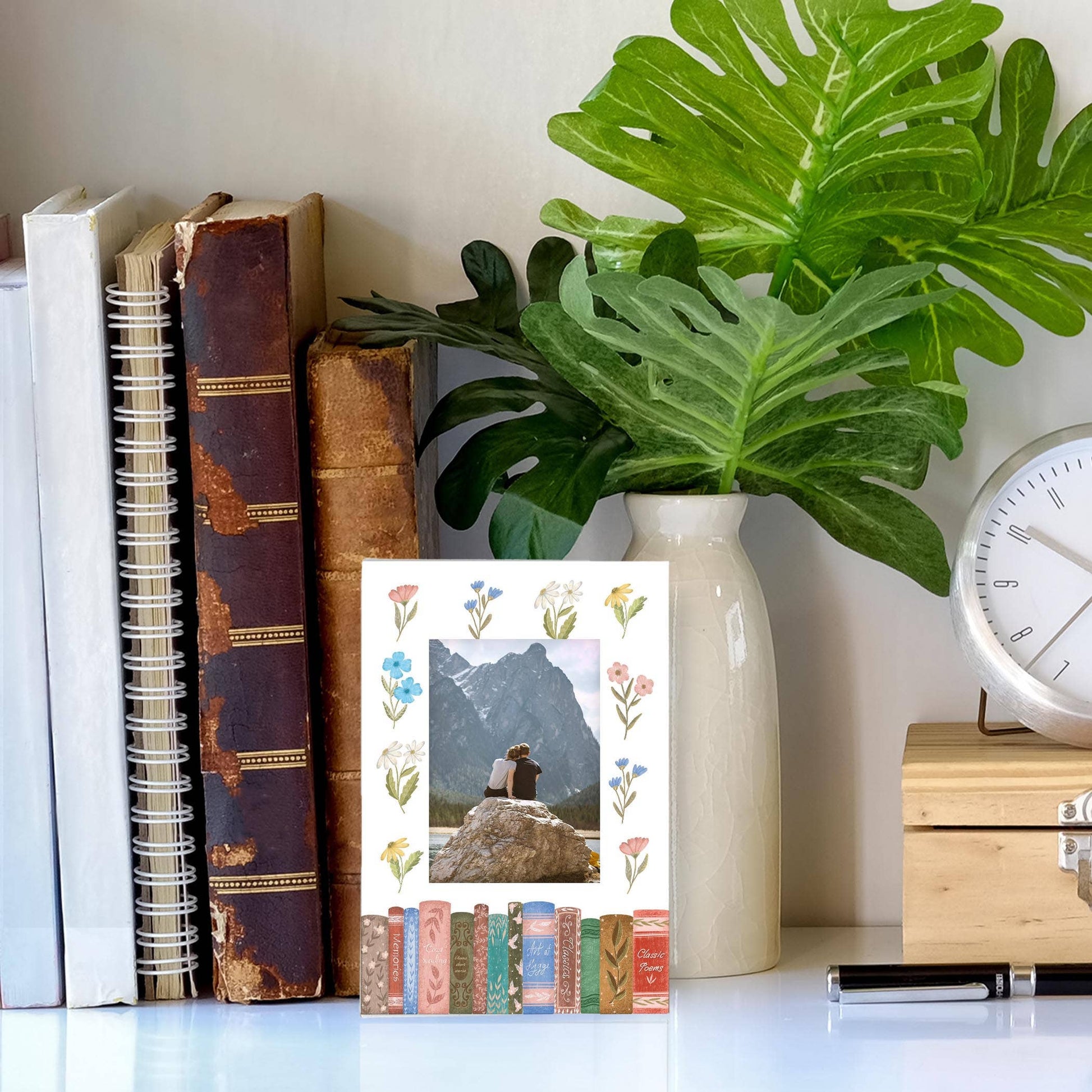 Mini Frame-Pretty Little Chapters Row of Books: White / Regular - Paper & Vine Book Bar