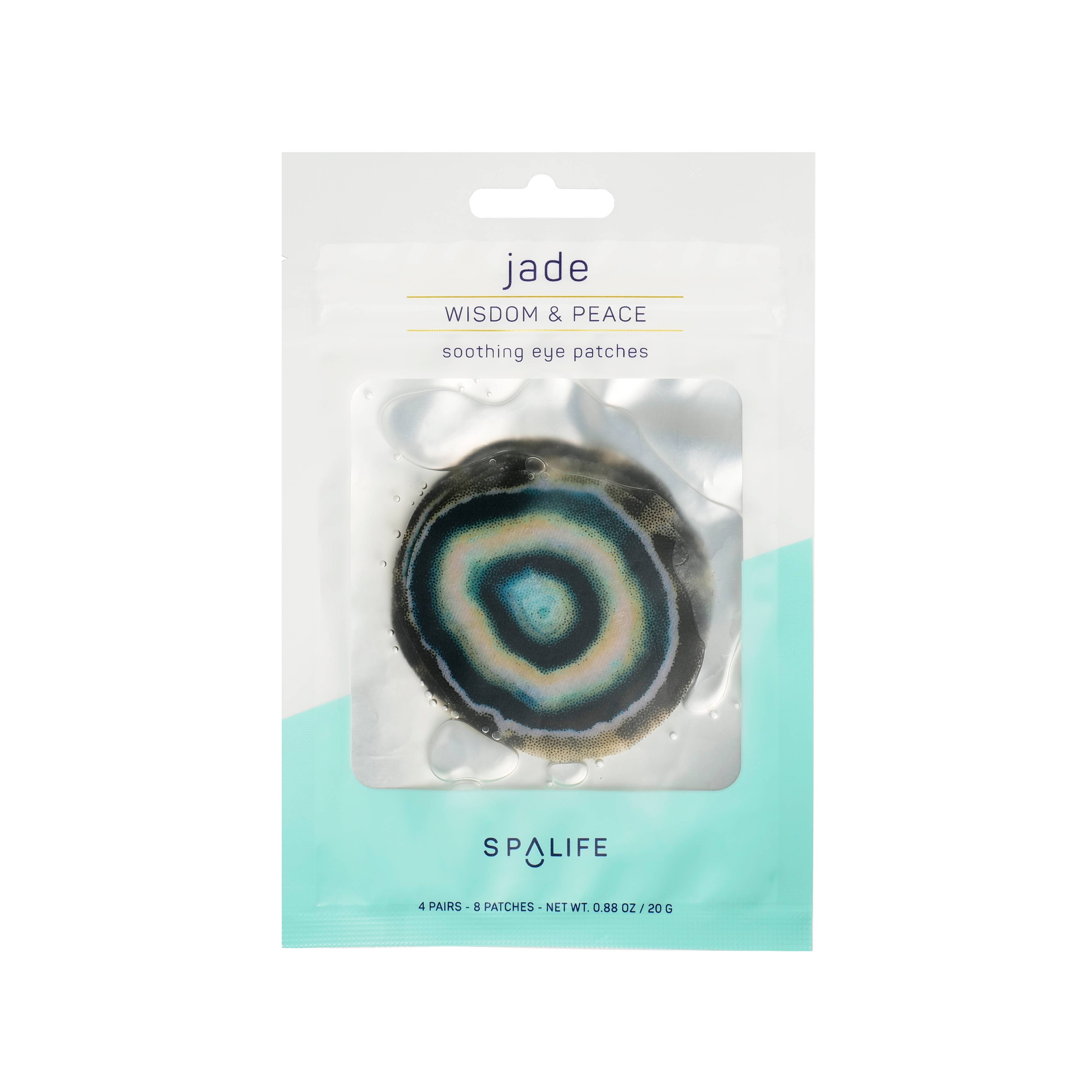 Soothing Eye Patches - 4 Pairs - Jade Inspired for dark circles, hydrating green hydrogel, luxury skincare accessory