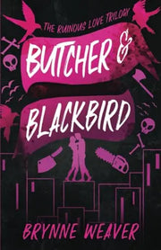 Butcher & Blackbird logo on rustic butcher shop packaging, premium quality meat branding.