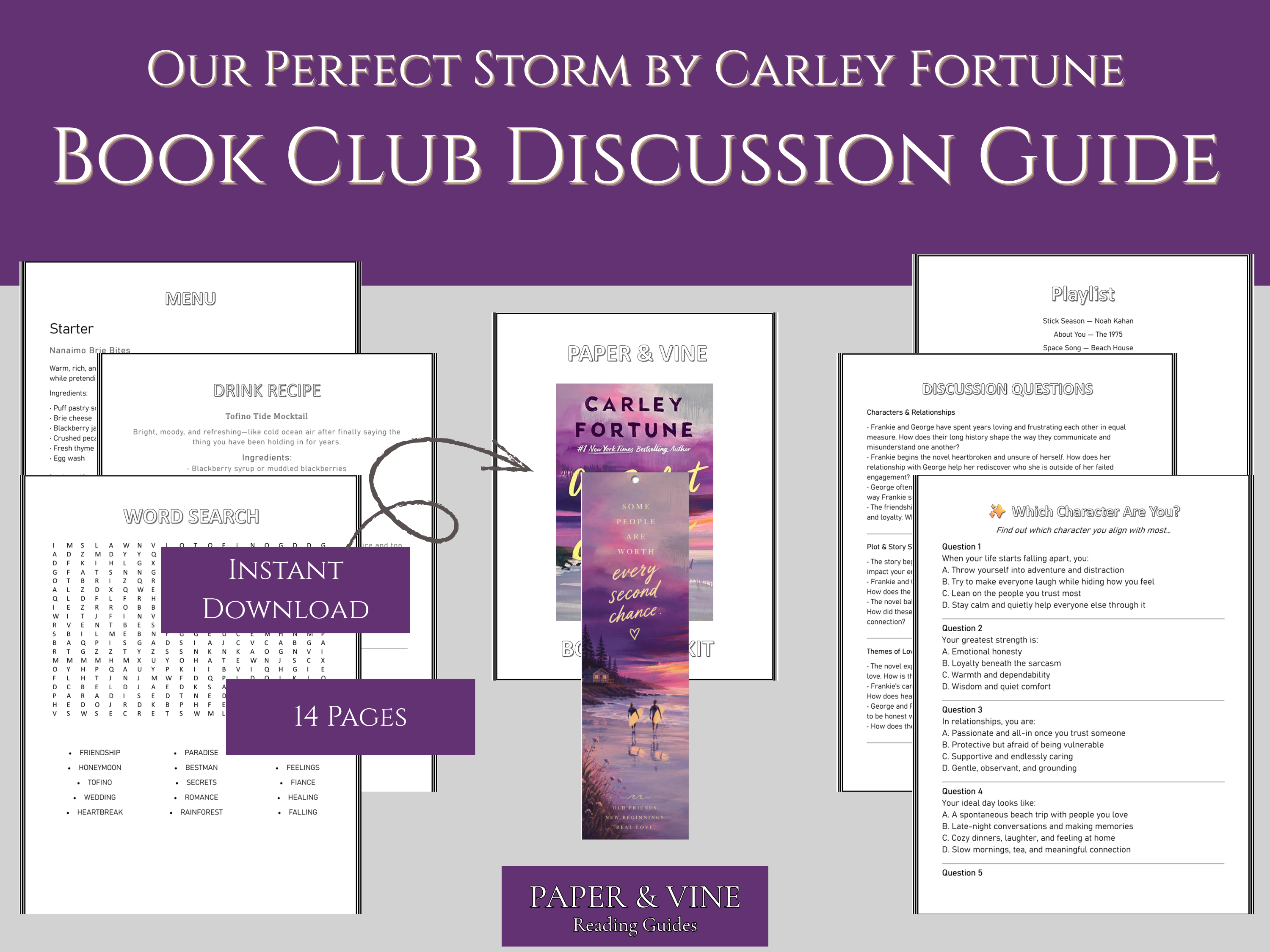Our Perfect Storm: Book Club Guide Printable - Carley Fortune