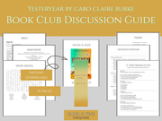 Yesteryear : Book Club Guide Printable - Caro Claire Burke