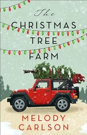 Christmas Tree Farm: rows of lush evergreens for sale, snow-covered lot, festive holiday trees and wreaths.