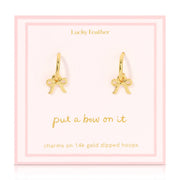 Beautiful Bows - Bow Charm Hoops - Gold