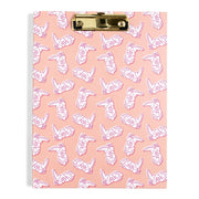 Western Cowgirl Boots Clipfolio with Lined Notepad