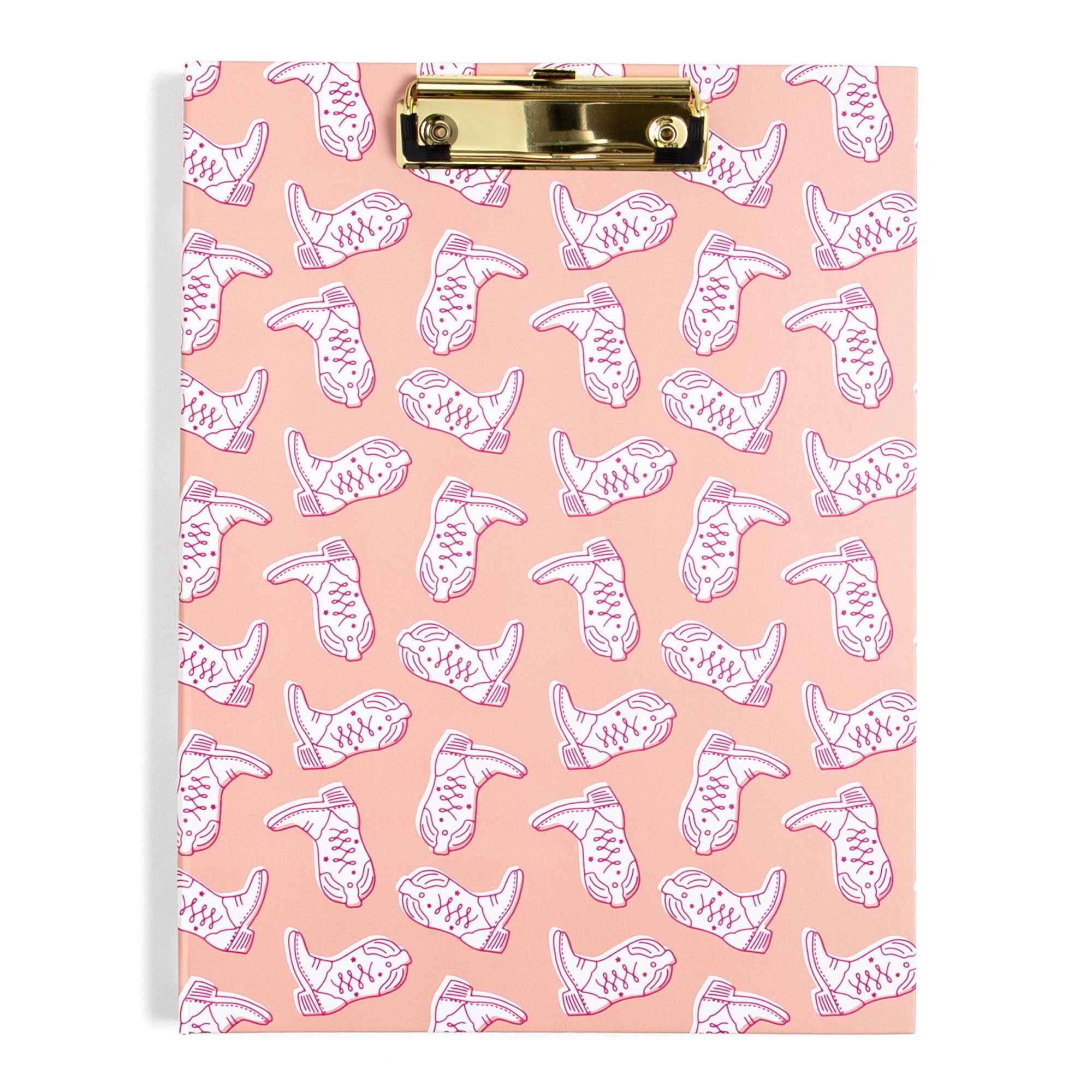 Western Cowgirl Boots Clipfolio with Lined Notepad