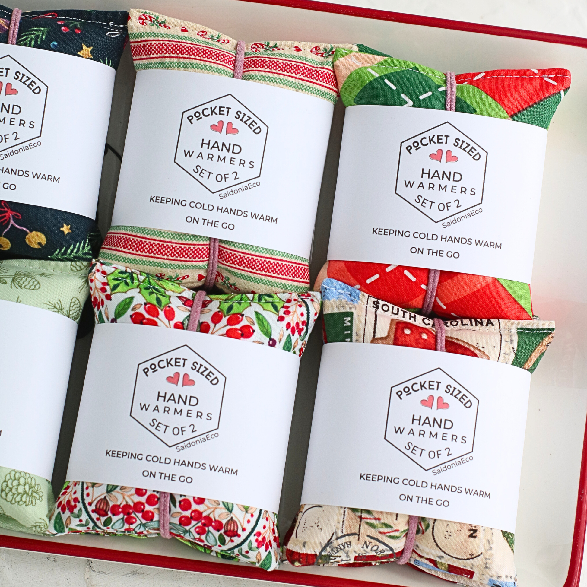 Buy now Microwavable Hand Warmers ⋆ Random Winter Designs in cozy fleece, red plaid, perfect for cold weather essentials