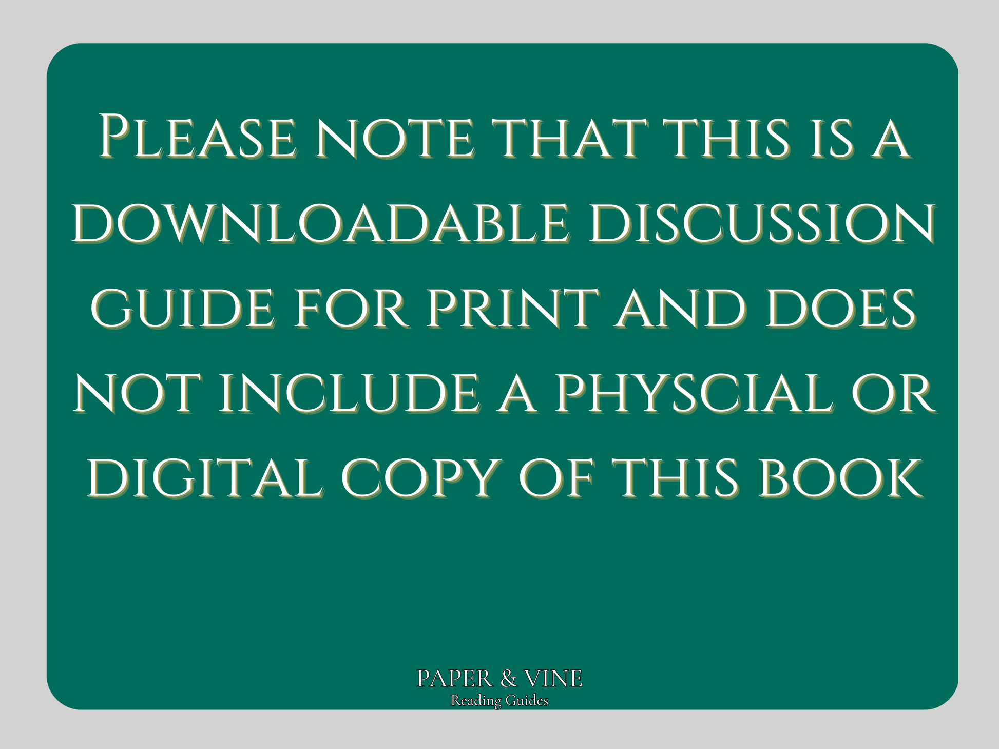 Dear Debbie - Book Club Guide Printables: Freida McFadden - Paper & Vine Book Bar