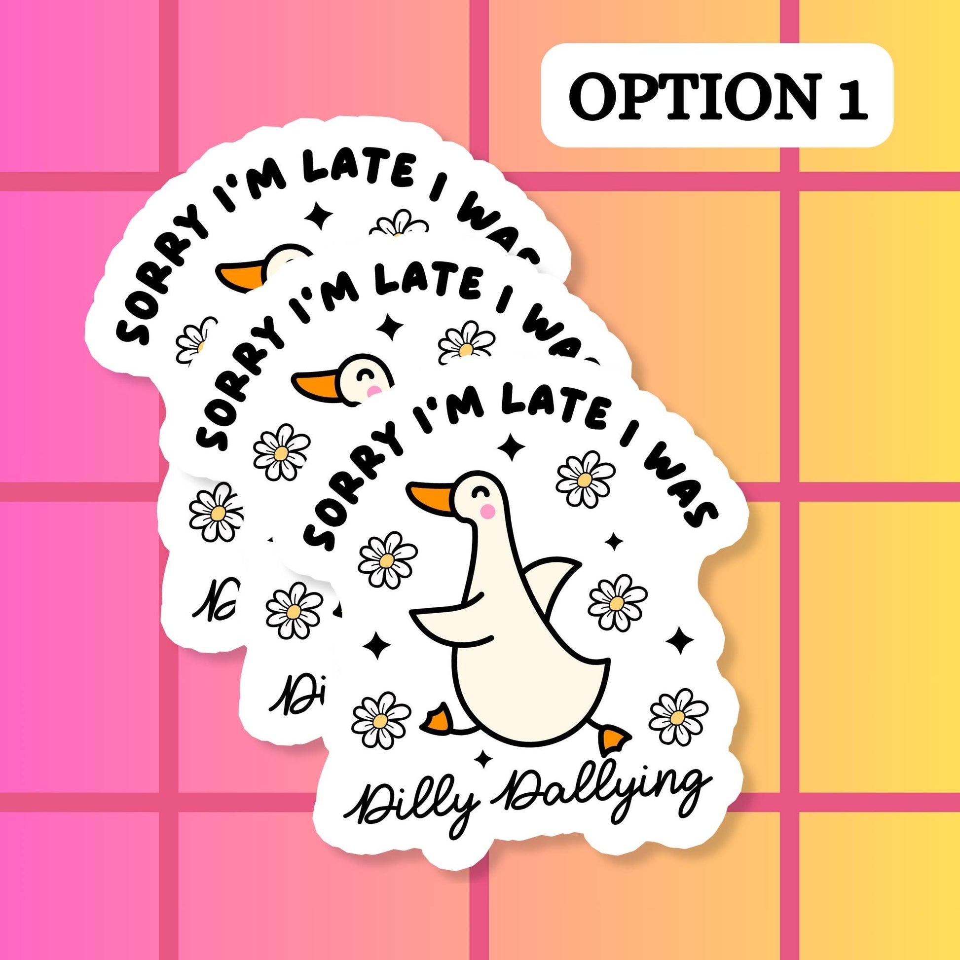 Relatable Duck Goose Funny Dilly Waterproof Vinyl Sticker: Matte / Done! - Paper & Vine Book Bar