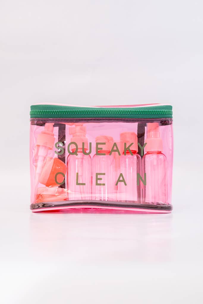 Travel Kit, Squeaky Clean - compact, portable cleaning essentials for on-the-go cleanliness.