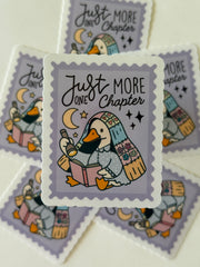 Just One More Chapter Goose Sticker