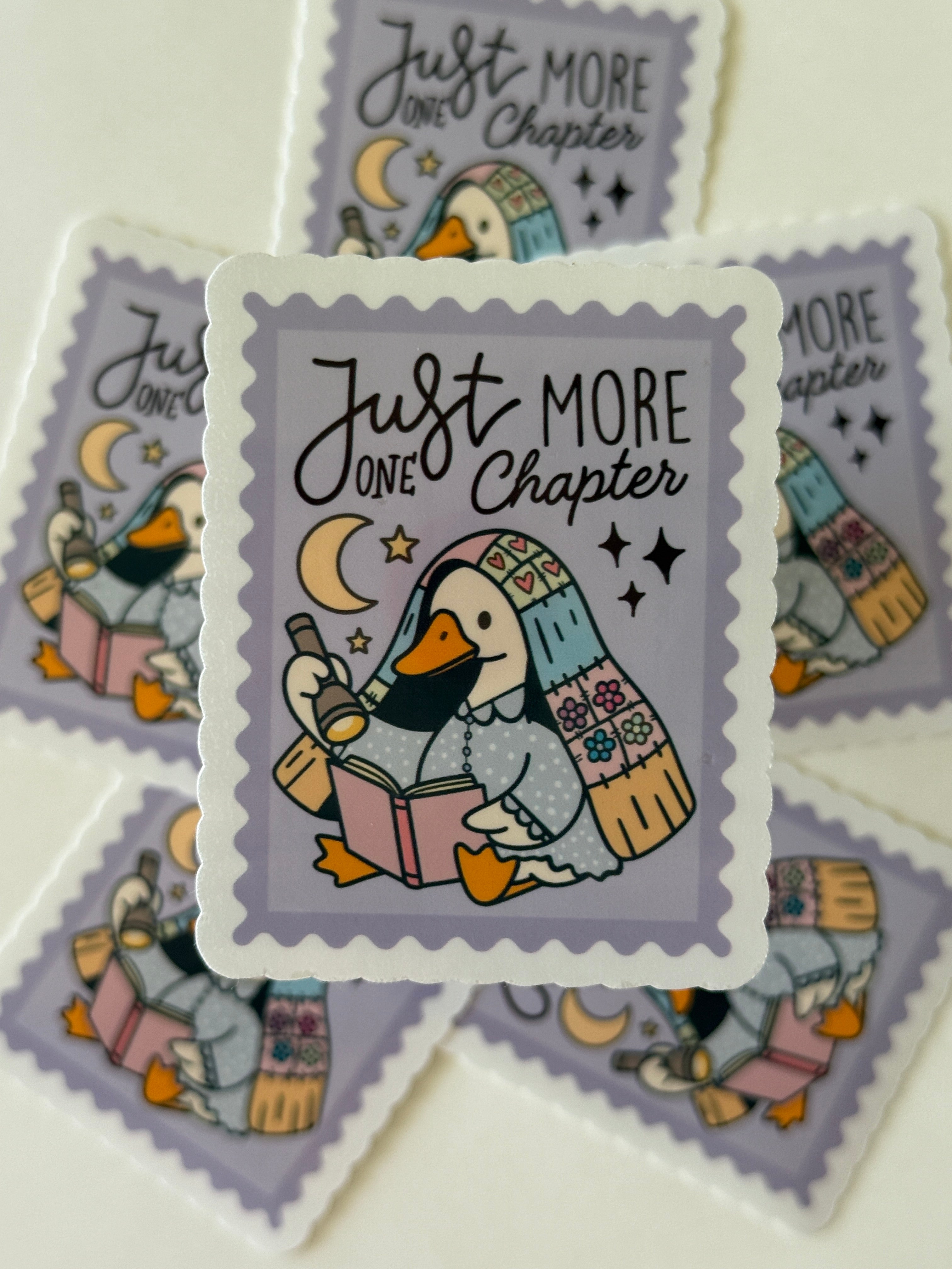 Just One More Chapter Goose Sticker