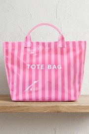 Pink on Pink Striped TOTE BAG