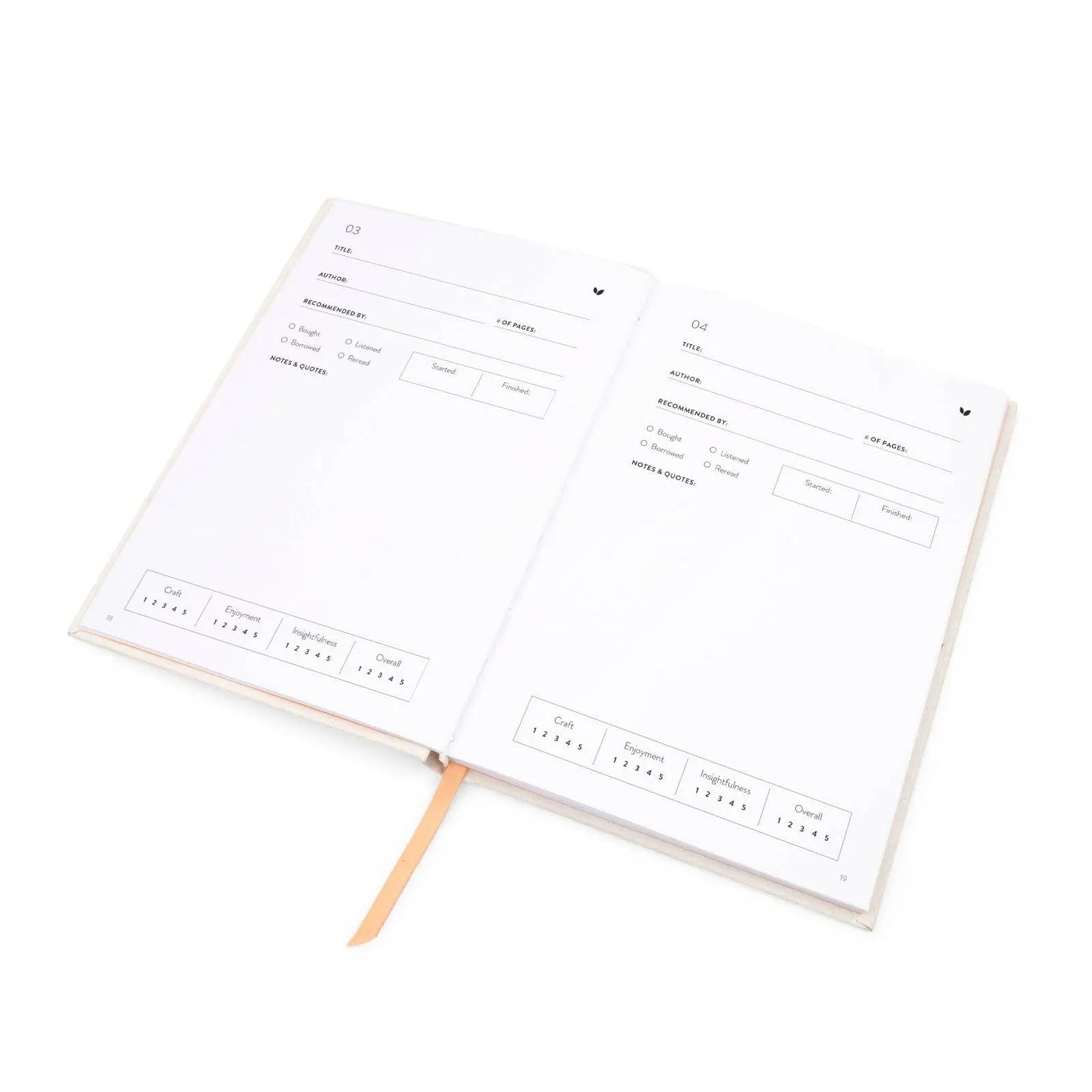 Buy now: The Cultivated Reading Journal, leather-bound, 200 pages, A5 size, in elegant black for avid readers and note-takers
