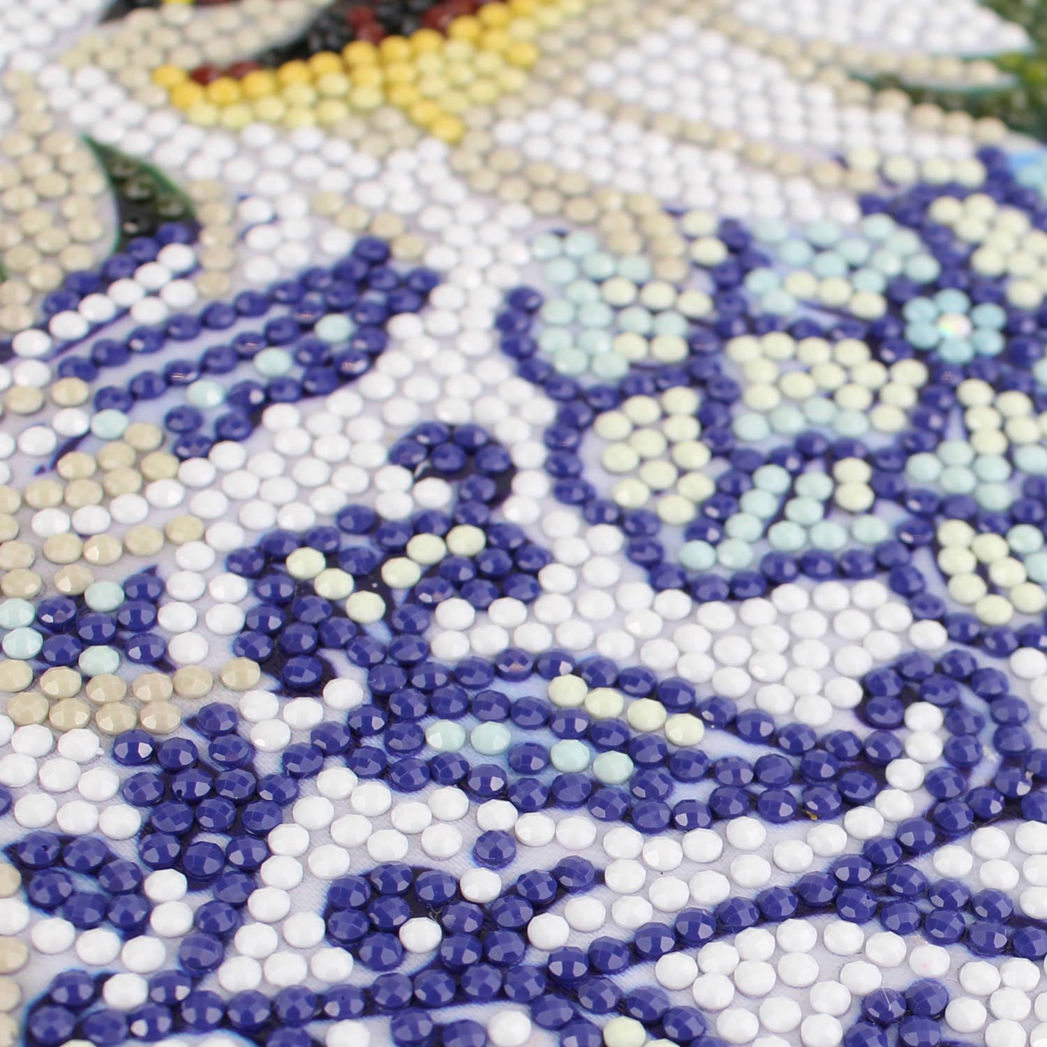 Diamond Painting Kit with White Sunflowers, 5D Full Drill Art Craft, 12x16 inches, DIY Home Decor