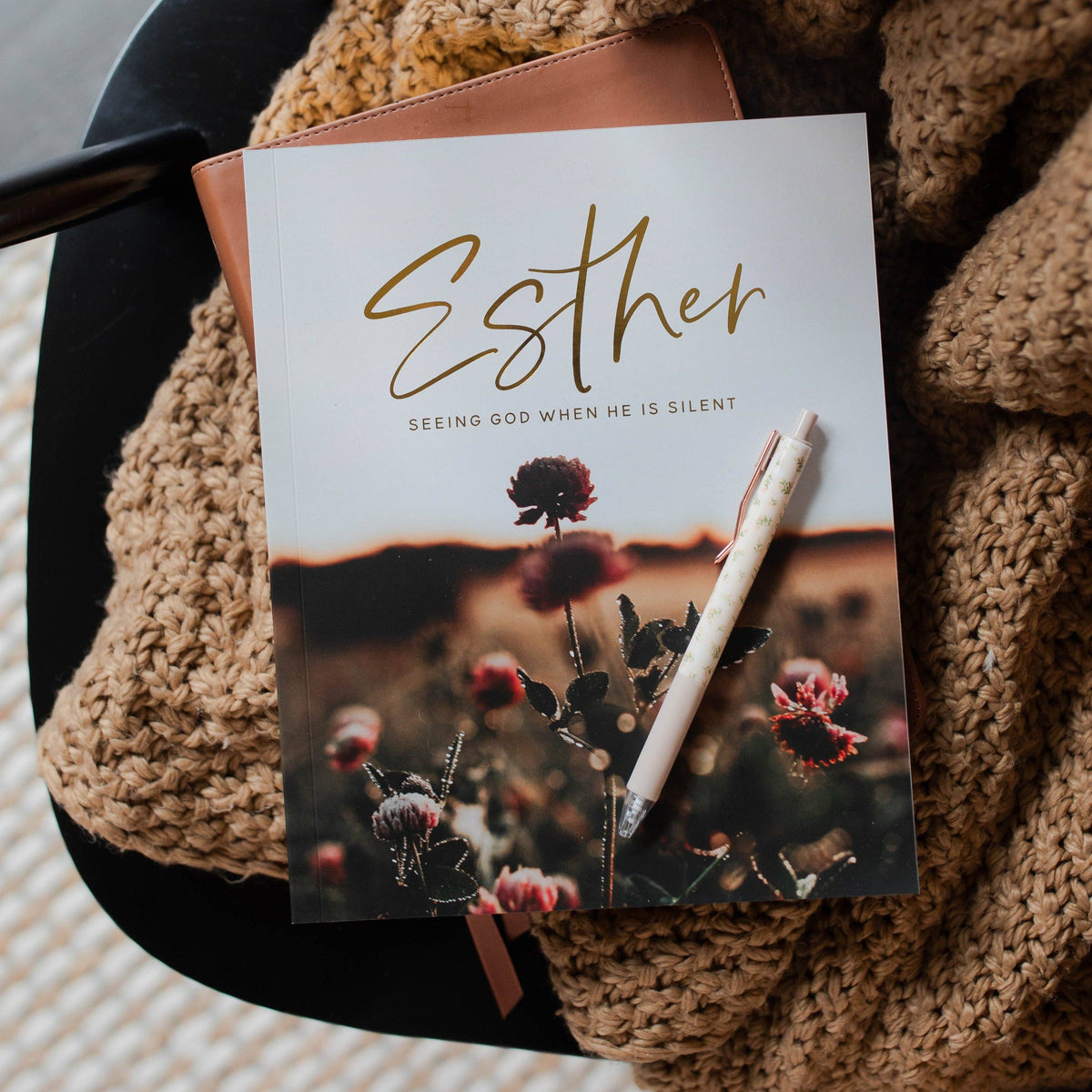 Inspirational book "Esther | Seeing God When He Is Silent" hardcover edition, spiritual growth guide, blue cover