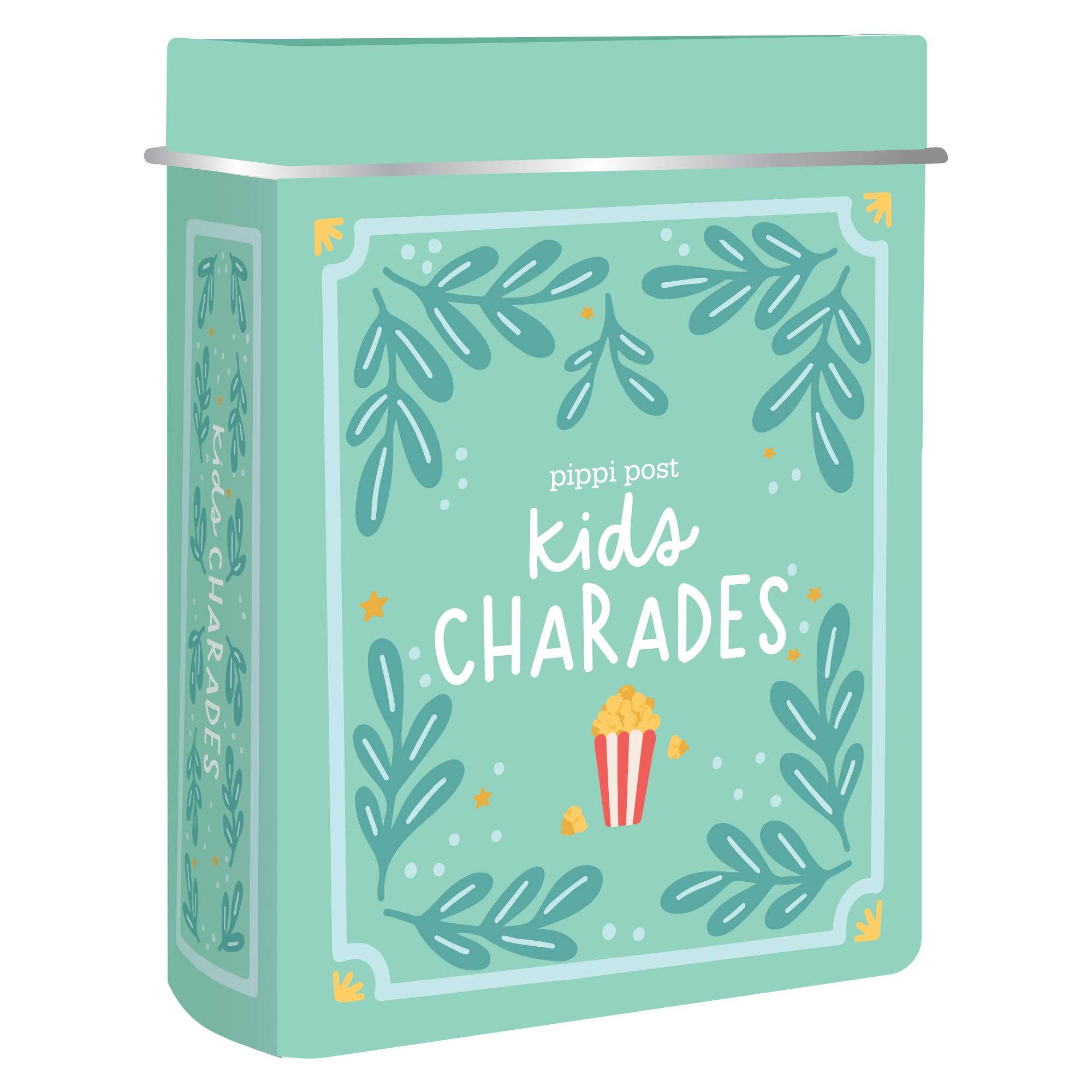Kids Charades Game - Deck of Cards + Storage Tin Pippi Post