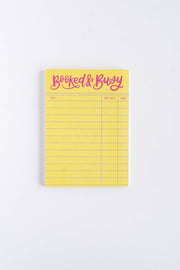 Booked and Busy Notepad – Cute Bookish Reading Stationery