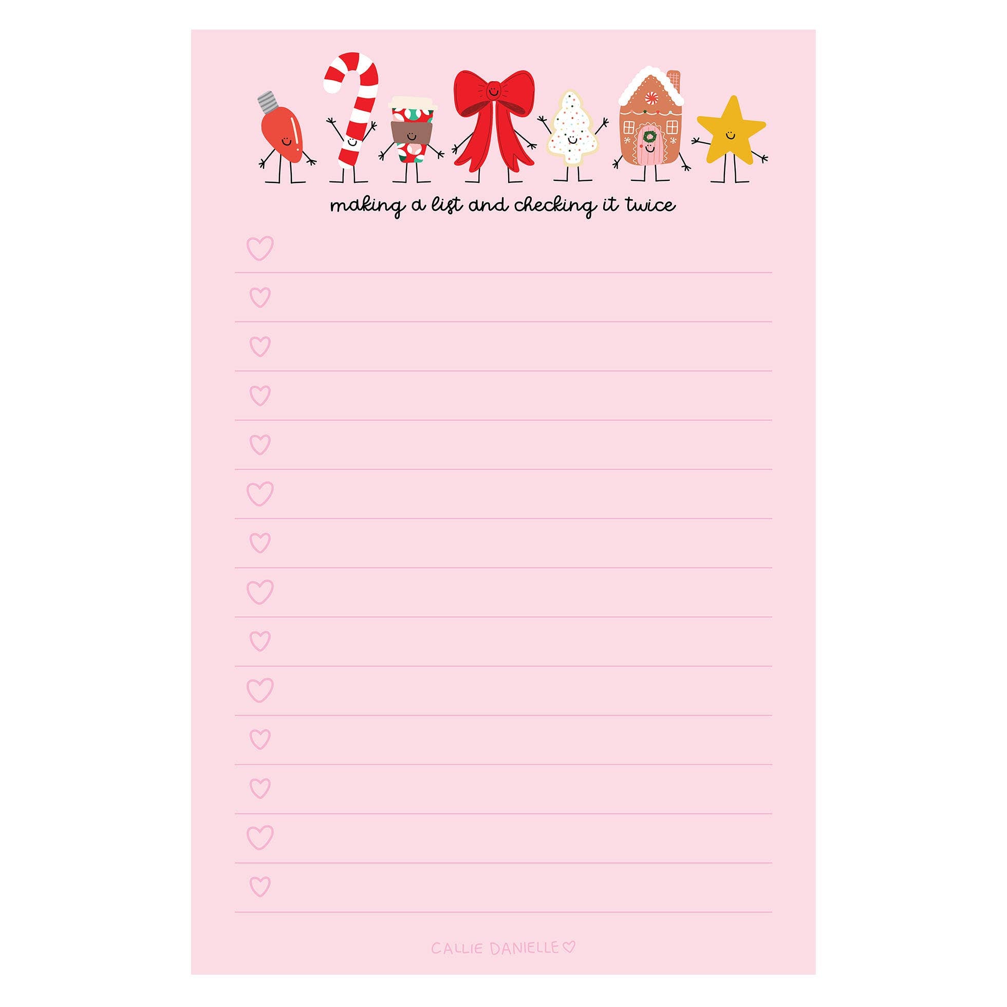 Making A List Christmas 4x6 Notepad