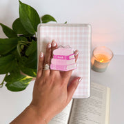 Book Girlie Kindle Grip, Pink Mag-Safe E-Reader Holder