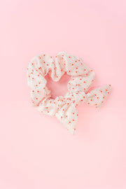 Cherry Silky Hair Bow Scrunchie