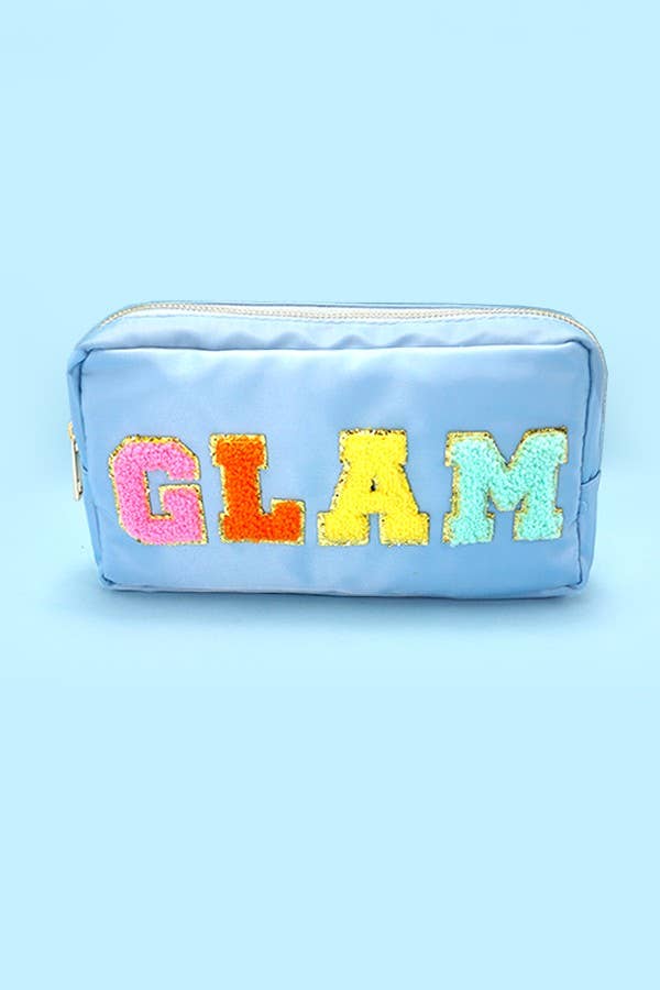 Glam Cosmetic Bag- Light Blue