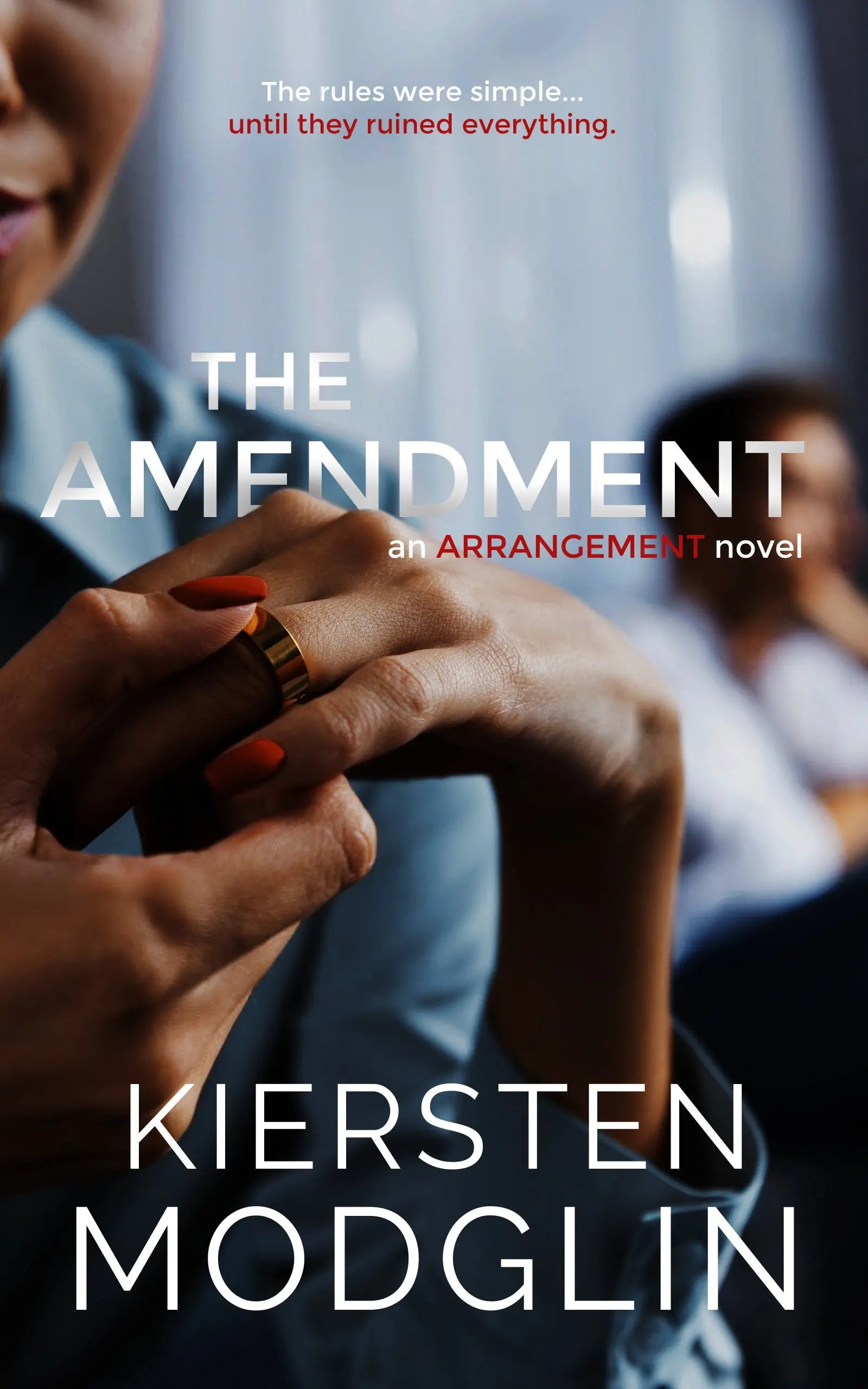 The Amendment book cover: historical/legal theme, bold typography, hardcover edition, 320 pages.