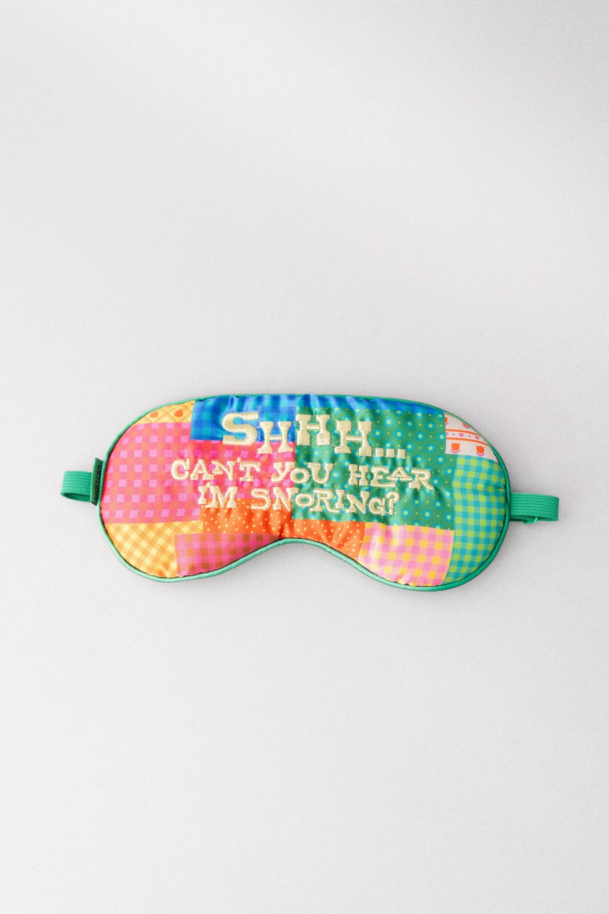 Getaway Eye Mask Patchwork: soft, travel-friendly sleep mask with colorful patchwork design.