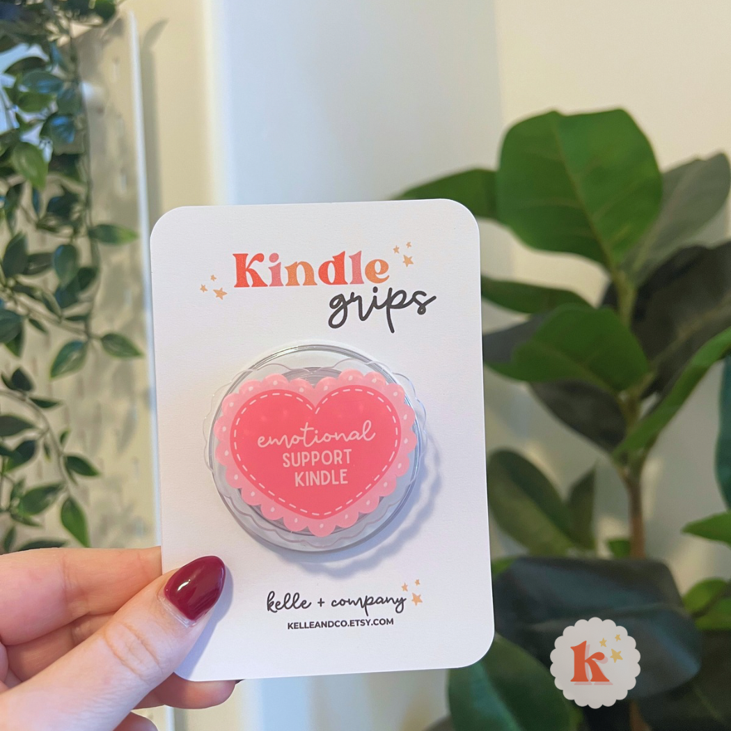 Emotional Support Kindle Grip