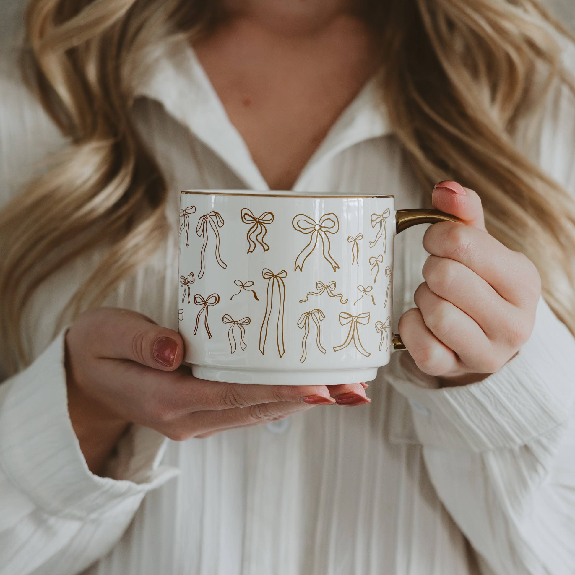 Bow Gold Coffee Mug - Paper & Vine Book Bar