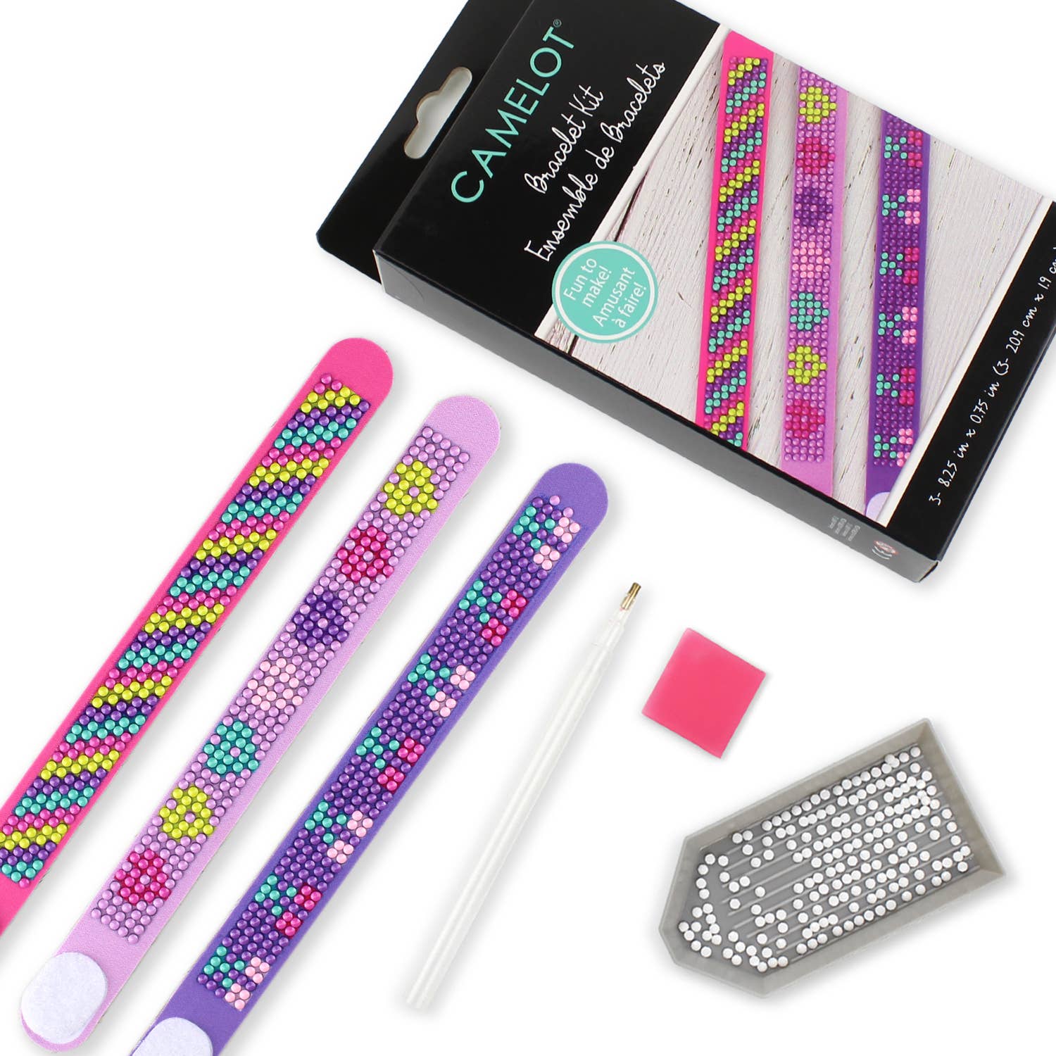 Buy Cherry Hearts Diamond Painting Bracelet Kit: 01 Multi, colorful DIY craft kit, beaded jewelry making set for creative ...