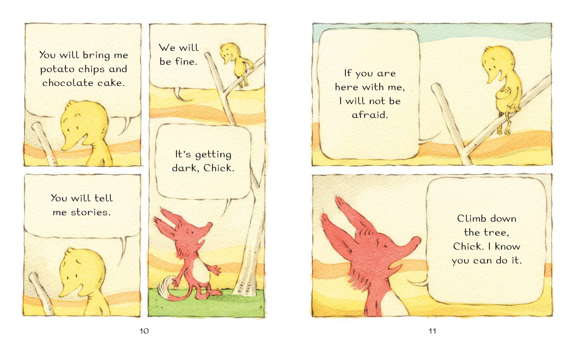 Fox & Chick: Up and Down children's book, colorful illustrated hardcover edition for early readers