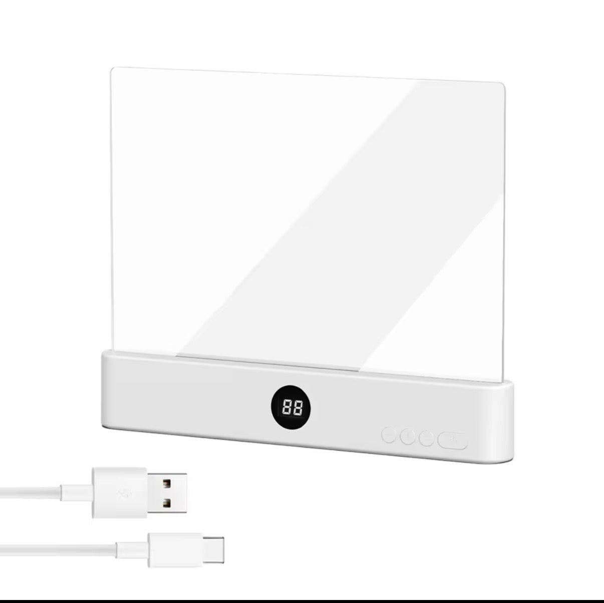 Book & Bedside Light - compact LED reading lamp with adjustable arm, warm white glow, touch dimmer.