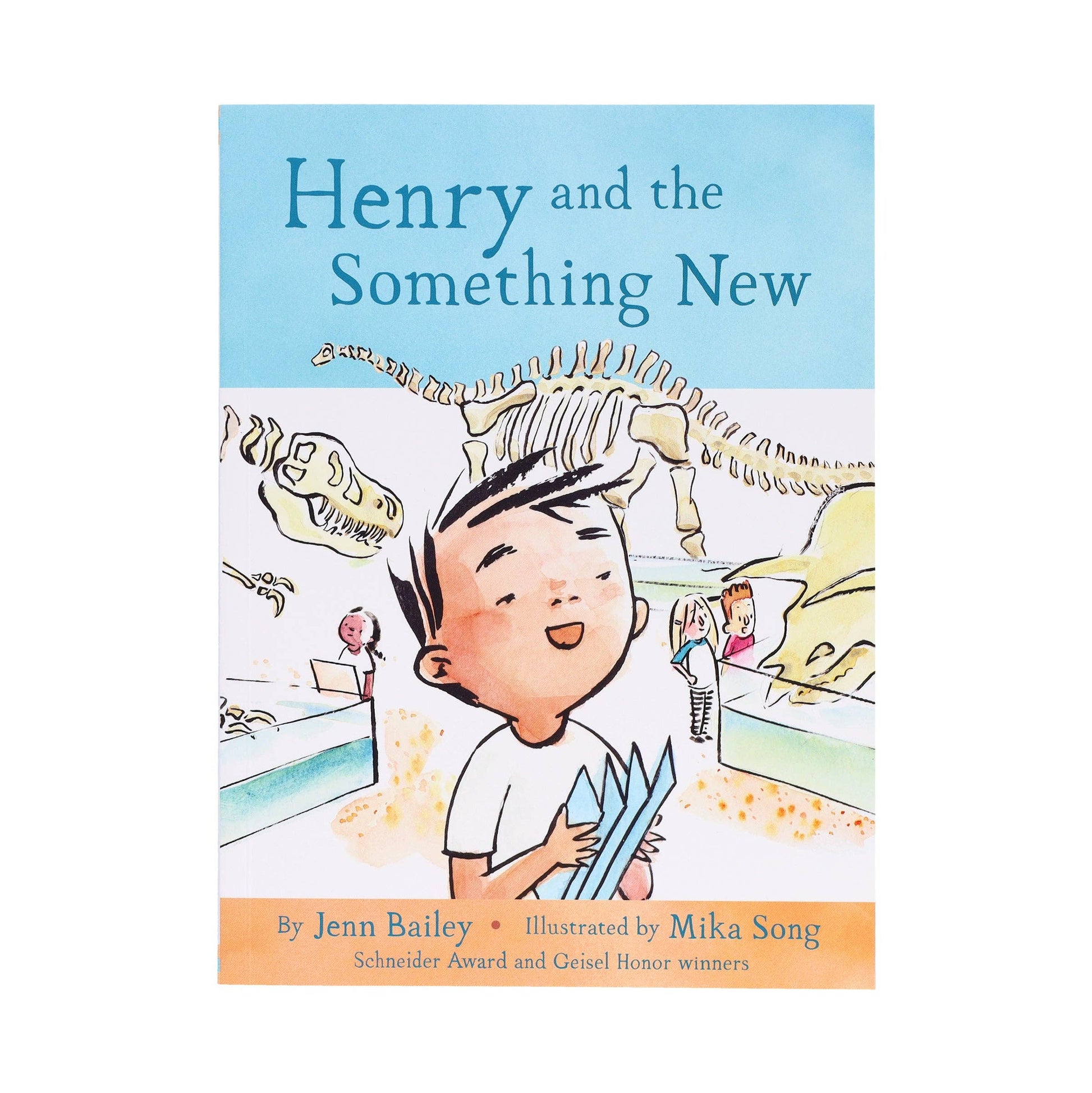 Children's adventure book "Henry and the Something New" in hardcover, vibrant illustrations, educational content