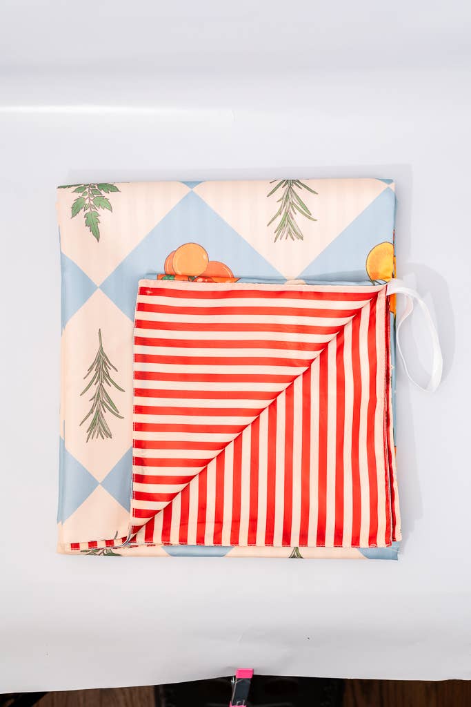 Picnic Blanket Garden Checkered: durable outdoor blanket, waterproof, foldable, garden plaid design.