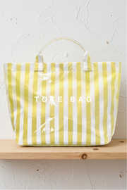 Yellow Striped Tote Bag