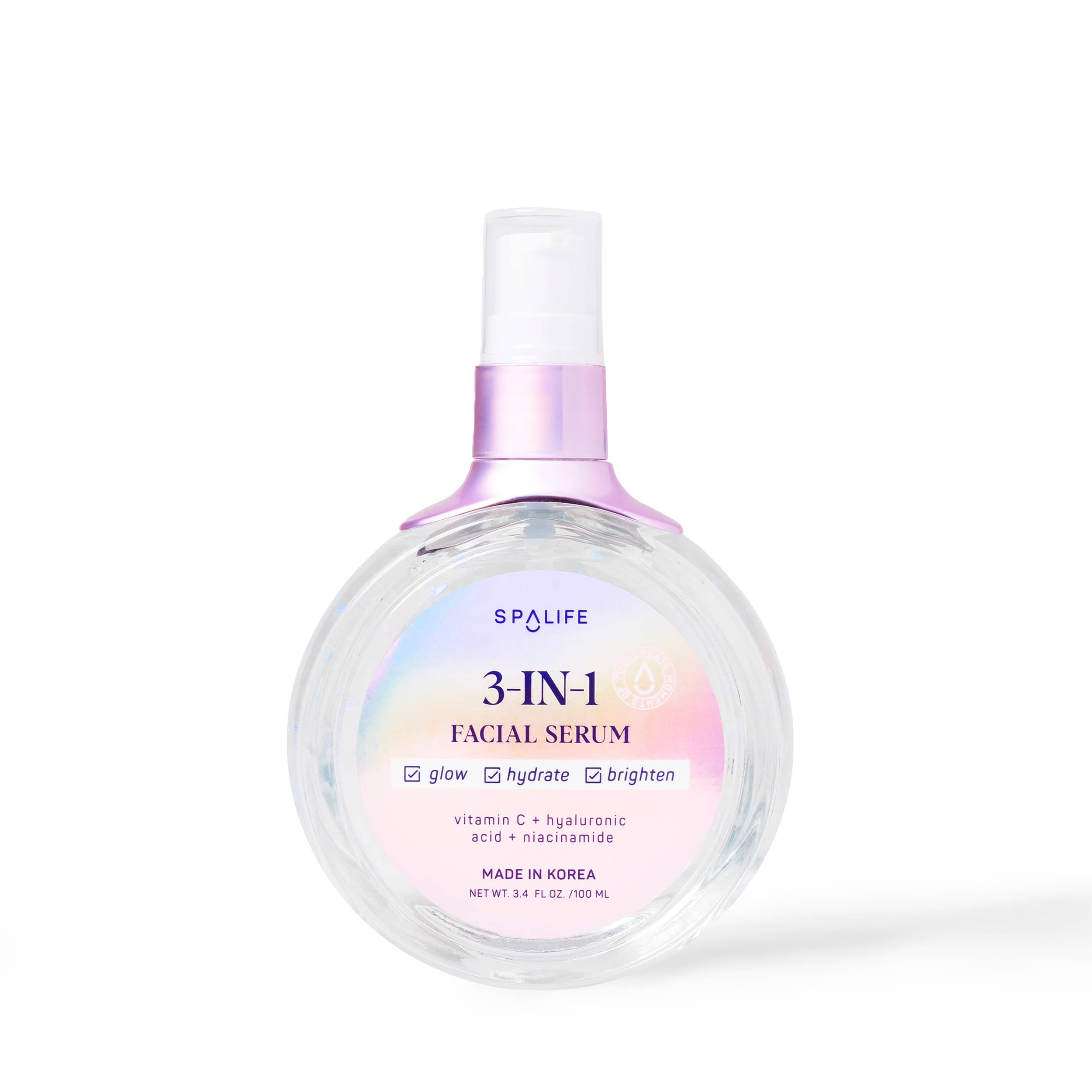 Brightening 3 in1 Face Serum with Vitamin C, Hyaluronic Acid, Niacinamide for glowing skin, anti-aging formula, 30ml bottle