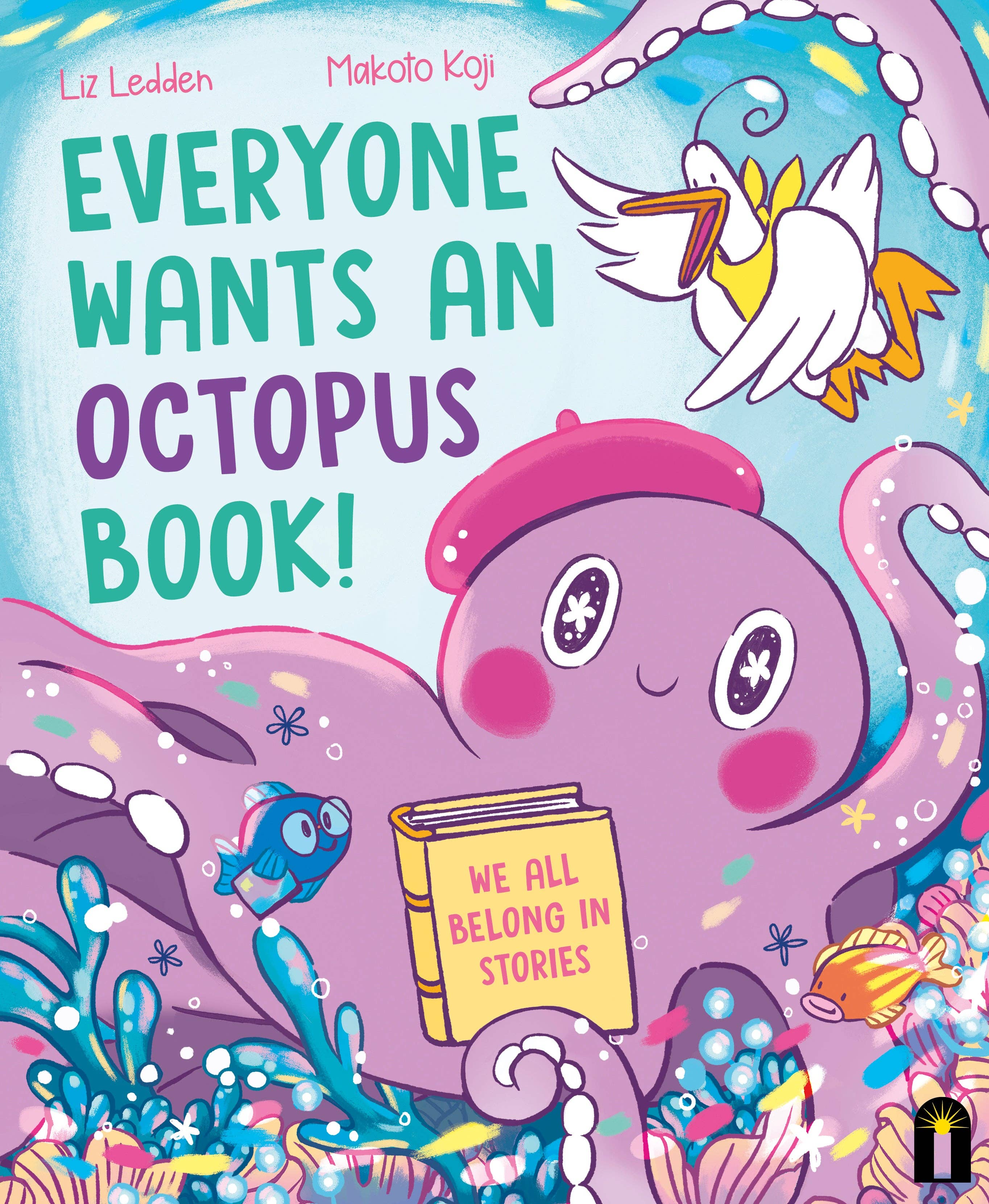 Children's educational book "Everyone Wants an Octopus Book!" with colorful illustrations, hardcover, for ages 4-8