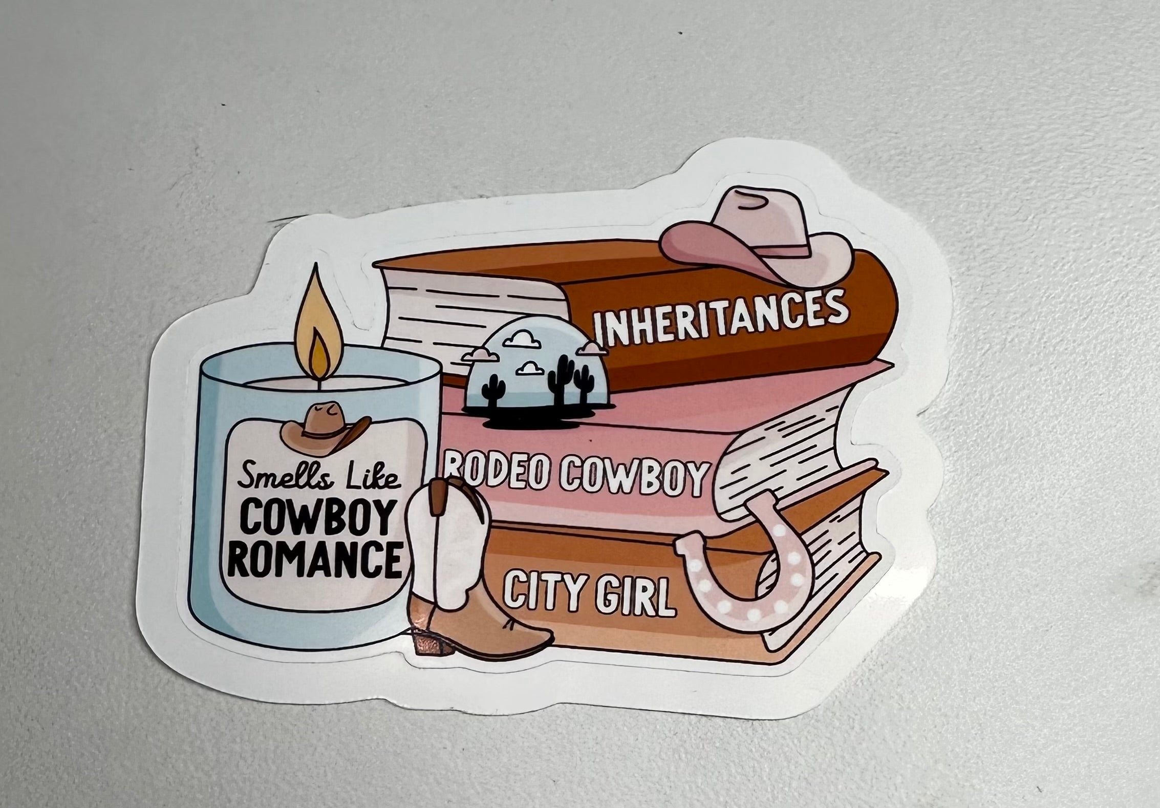 Smells Like Cowboy Romance Sticker