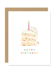 Happy Birthday Card featuring a colorful Birthday Cake design, premium paper, A2 size, perfect for loved ones