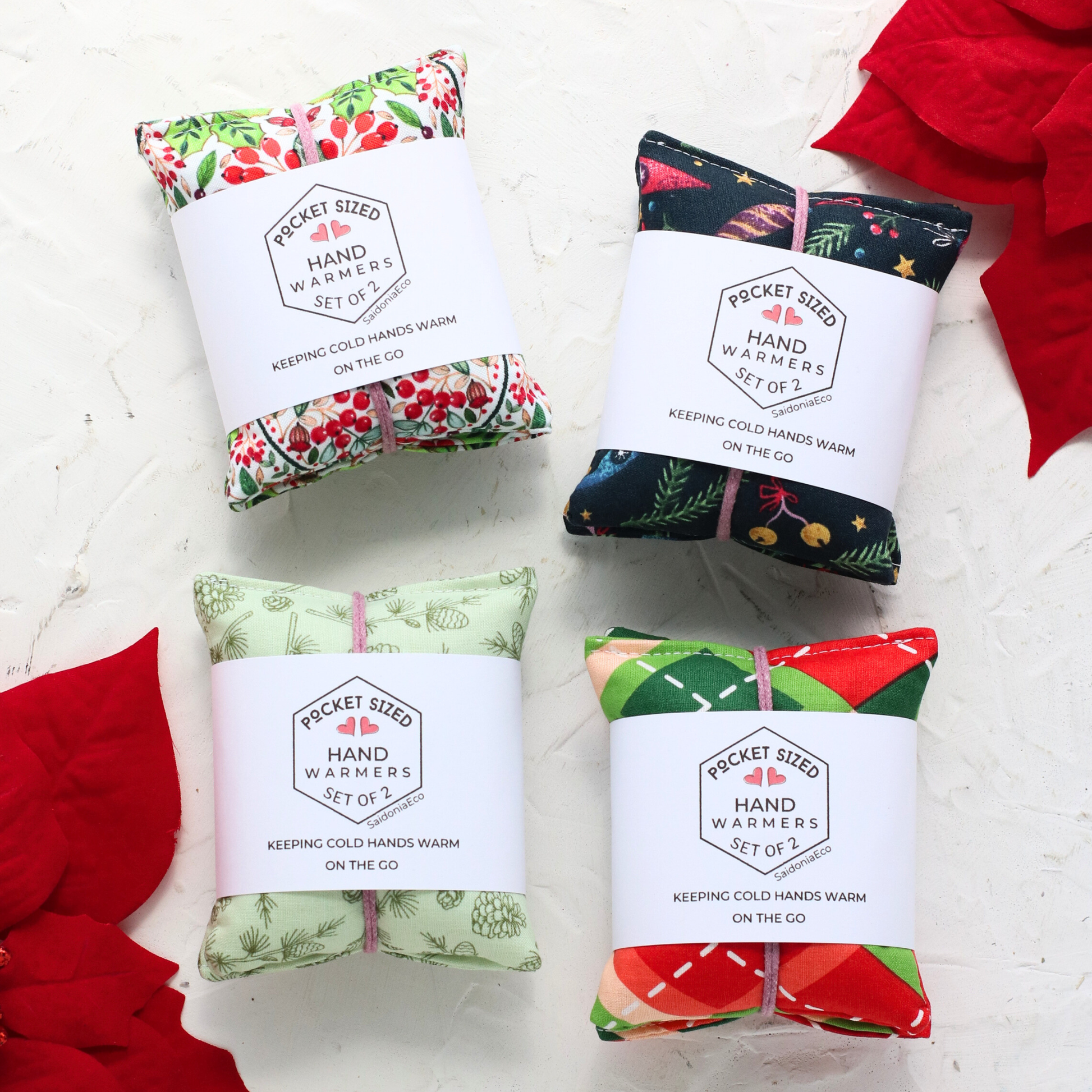 Buy Microwavable Hand Warmers ⋆ Random Winter Designs in cozy fleece, red plaid, perfect for cold weather comfort