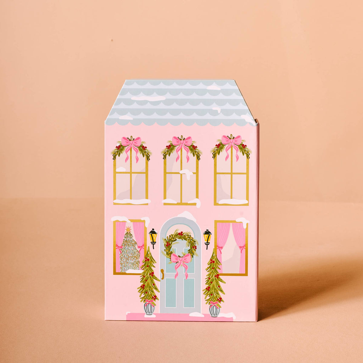 Coquette Christmas Ornament Advent Calendar with 24 unique, hand-painted mini ornaments, festive holiday decor